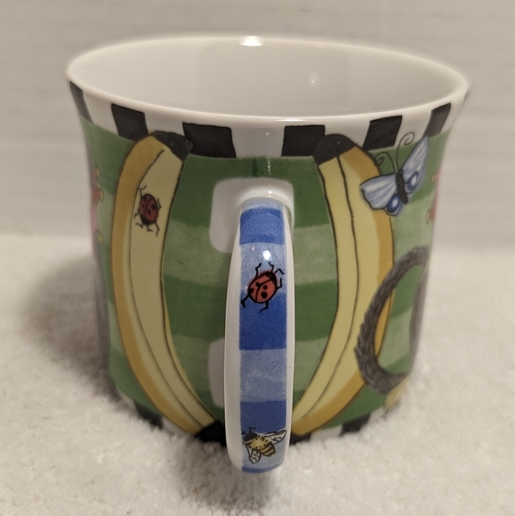 Peas and Thank You Monkey Mug by Kelly Barnes Rightsell 3” Tall x 3 1/4" Wide - Picture 2 of 9